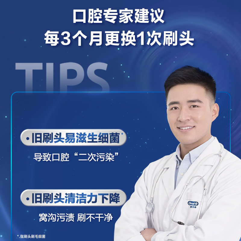 Oralb/欧乐b电动牙刷iO专用替换清洁软毛圆头刷头成人原装正品 - 图1