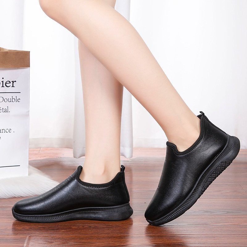 冬季皮面棉鞋防水加绒保暖纯黑色工作上班棉靴女老北京布鞋妈妈鞋,淘宝优惠券,粉丝福利购,淘宝优惠卷