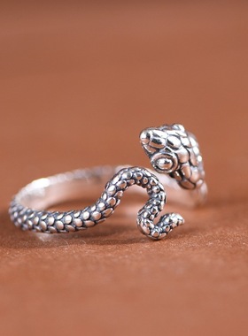 个性银蛇灵蛇S925银个性复古女款