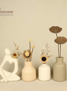 装饰品摆件家居饰品北欧花瓶干花酒柜电视柜玄关客厅房间摆设