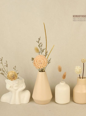 客厅装饰品摆件家居饰品北欧轻奢高级感酒柜电视柜干花小摆设