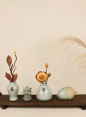 装饰品摆件家居饰品柜子橱柜客厅茶桌高级感小众禅意复古陶瓷花瓶