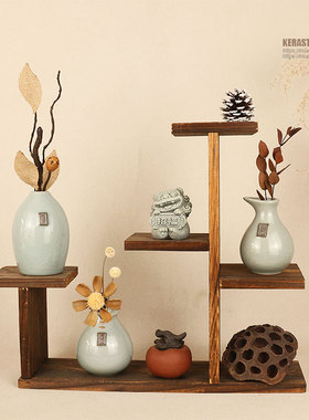 装饰品摆件家居饰品橱柜客厅书房茶室新中式禅意陶瓷小摆设博古架