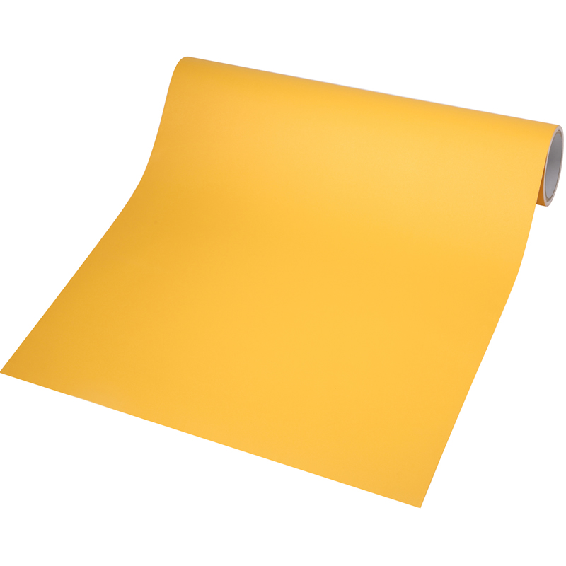 科尔曼自粘纯色黄色自粘墙纸加厚不透底素色家居店铺宿舍自粘壁纸