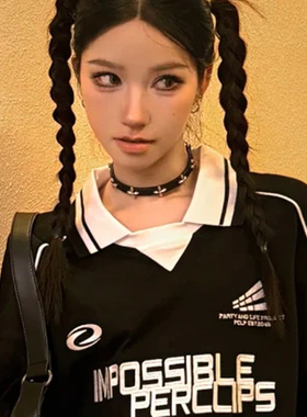 哥特风十字架项圈黑皮圈项链甜酷