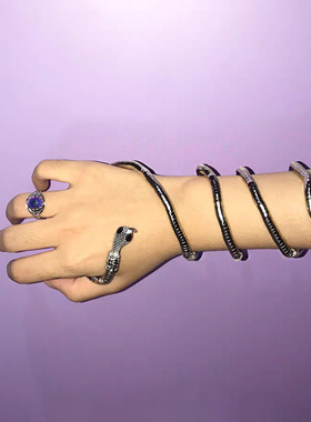 蛇形项链合金项圈未来科技风配饰