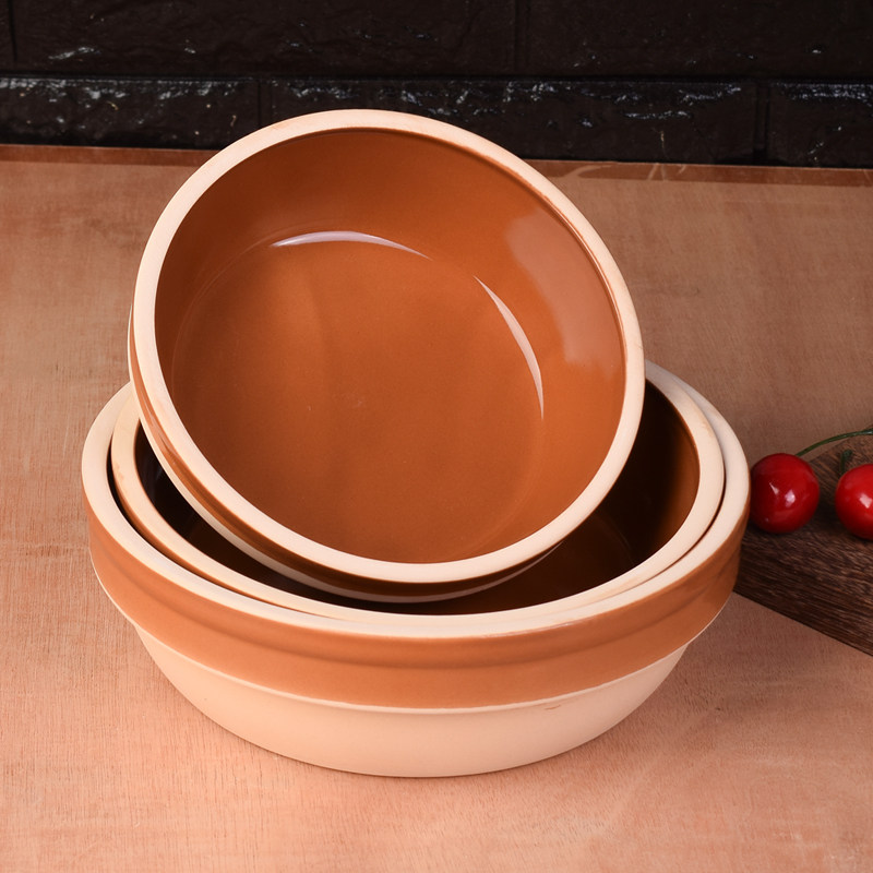 陶瓷蒸饭碗蒸菜碗商用钵子碗老式土碗蒸蛋碗饭店专用土陶碗蒸饭钵