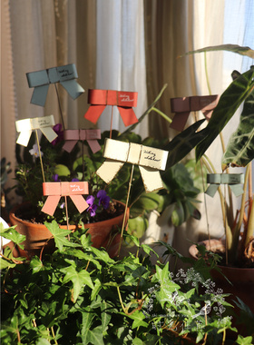 复古铁艺花盆蝴蝶结花插花园装饰