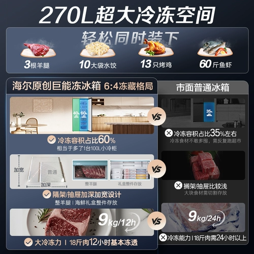 Haier холодильник обмен на новую субсидию для Xiaohonghua 513L с двумя открывающими холодильником для домохозяйства первого уровня официального лица