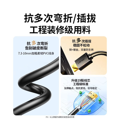 绿联hdmi高清线连接电脑转显示器屏电视机2.0加长4k视频15米数据 - 图2