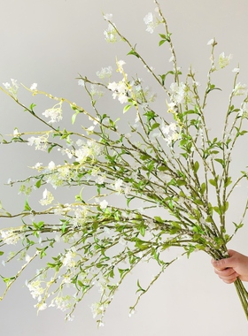高级感逼真仿真雪柳花假花摆设干花花束高端轻奢客厅装饰花艺摆件