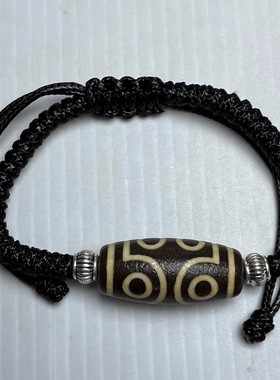 高油包浆七眼天珠手链 古玩文玩男女款民族风手饰品 手链老矿礼品