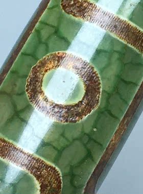 新款西藏老矿原石真品绿色三六九眼老天珠玛瑙玉髓项链吊坠包邮