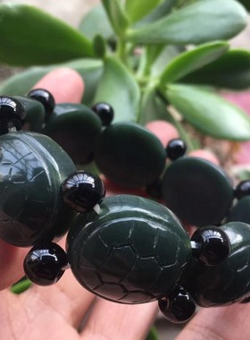 和田玉手链青玉富甲天下玉手串