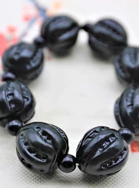 核桃手串新疆和田玉青玉核桃手串