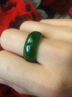 和田玉新疆和田玉碧玉戒指指环