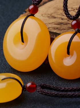 男女款黄龙玉平安扣玉坠玉佩挂坠