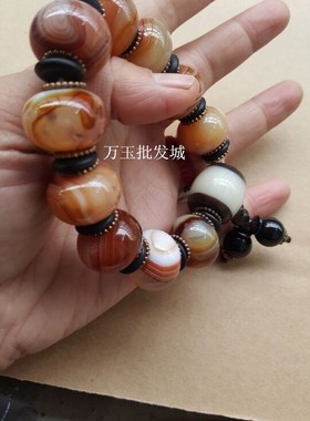 玛瑙男士水晶饰品本命年礼物佛珠