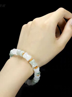 新疆金丝玉手链手串金丝玉