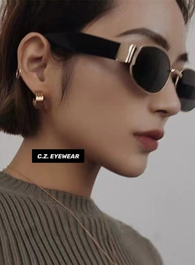 太阳眼镜欧美复古vintage拍显女