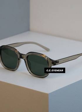 日杂风复古多边形防紫外线墨镜