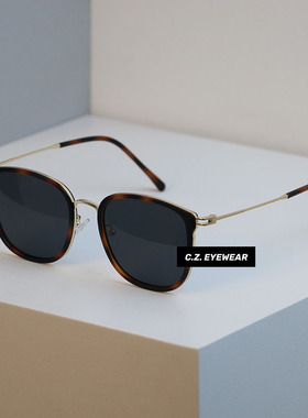 新款方形嵌边设计方形高级感墨镜