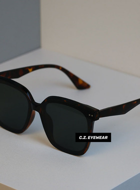 韩版方形大脸显瘦绿色太阳眼镜