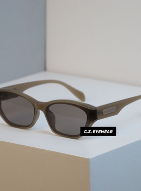 韩版ins方形猫眼墨镜高级感显瘦