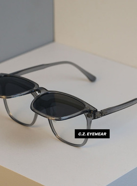 复古磁吸翻盖墨镜夜视黄可配近视