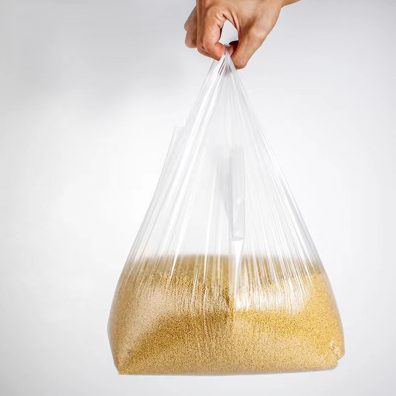 优袋白色食品级塑料袋大中小背心式手提透明外卖打包袋子加厚袋子-图1