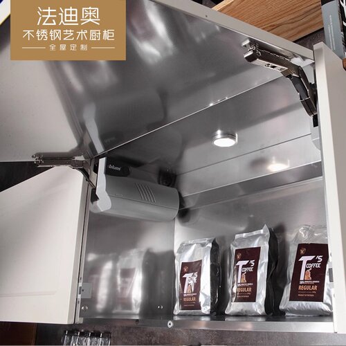 法迪奥不锈钢橱柜整体定制石英石台面简欧白色厨房厨柜厨房订制新 - 图2