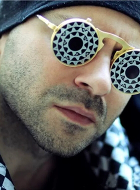 双层翻盖墨镜男款女赛博朋克蒸汽