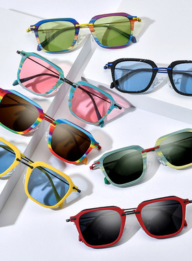 2025新款太阳眼镜防紫外线驾驶开车专用近视墨镜男款复古手工板材