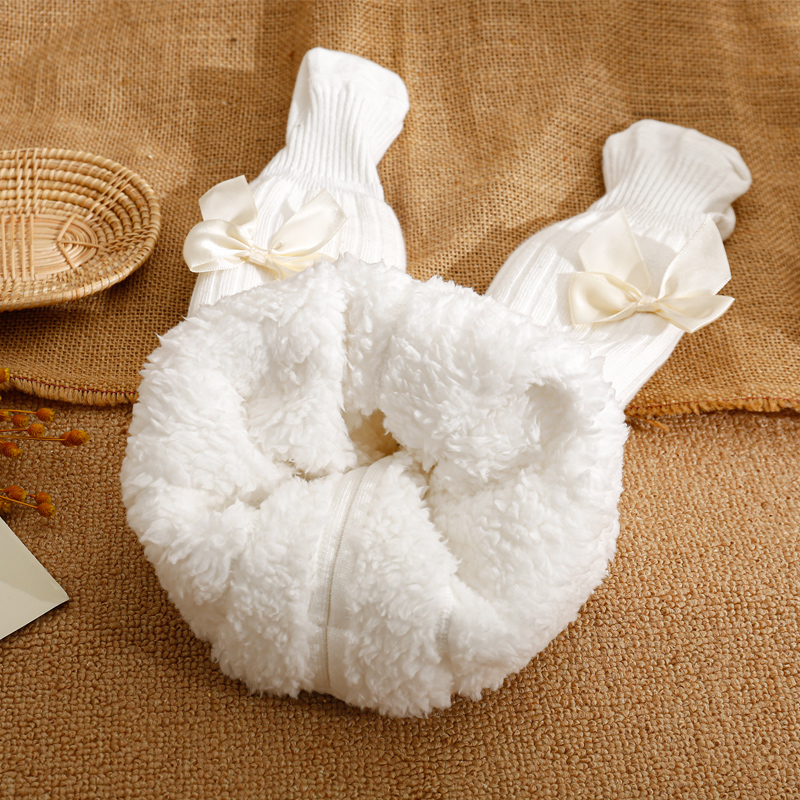 秋冬婴儿女童连裤袜加绒加厚纯棉连体大pp女宝宝连裤袜外穿洋气 - 图1