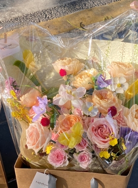 高透花束防尘袋透明花束套袋防雨防尘玻璃纸送花运输袋鲜花包装袋