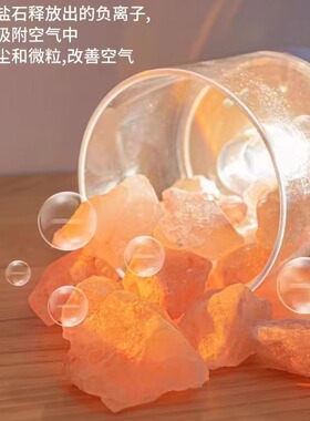 天然盐石灯喜马拉雅盐灯七彩小夜灯卧室睡眠灯USB充电无火香薰灯