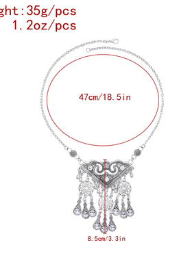 复古民族风雕花项链新中式