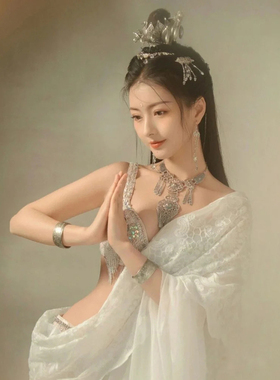 装民族风流苏项链敦煌飞天颈链