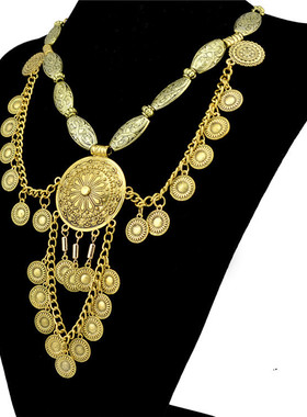 波西米亚复古民族风女吊坠项链