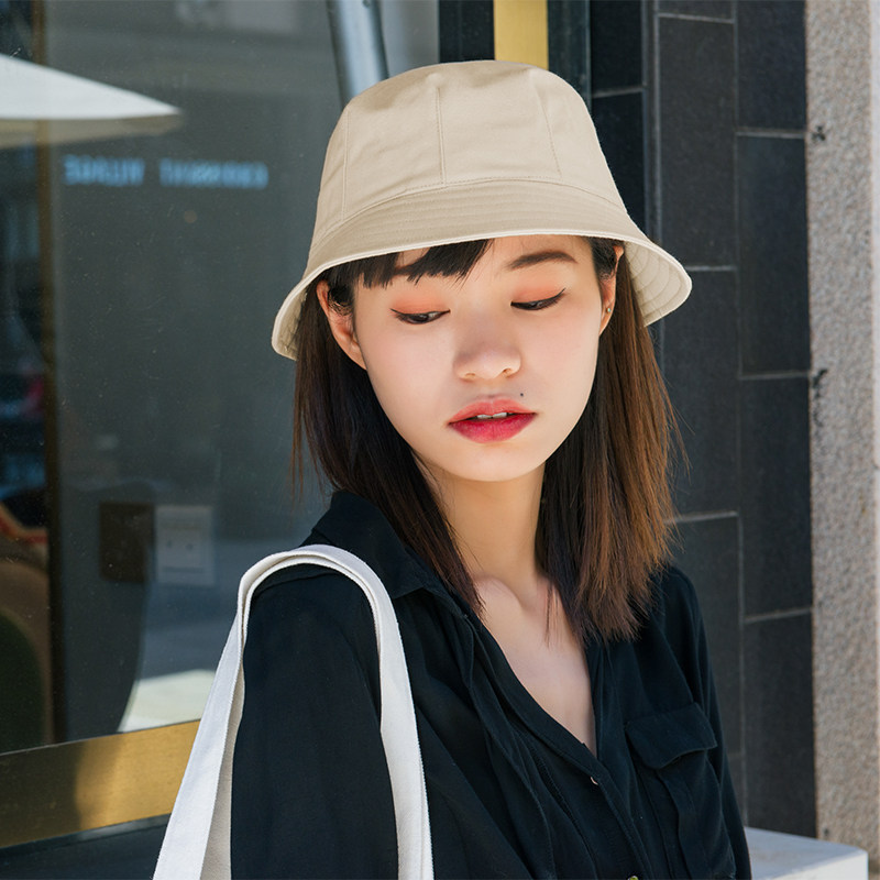 渔夫帽女日系小帽檐夏季遮阳防晒韩版文艺百搭纯棉可折叠短沿盆帽