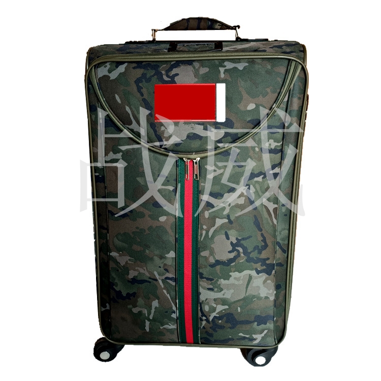 新式行李箱迷彩拉杆箱24寸28寸密码皮箱牛津布万向轮拉链行李箱定 - 图0