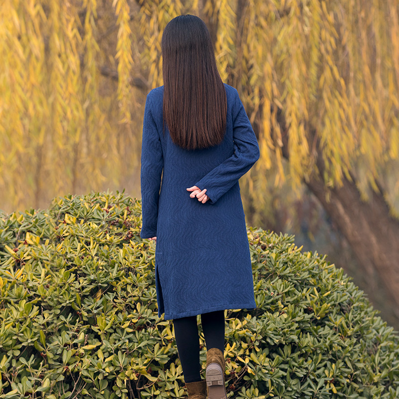 茶服女秋冬新中式禅意上衣中国风茶艺师服装仙气旗袍禅修居士