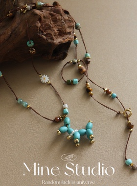 Mine Studio·新款松石气球狗项链小众设计感高级绳编气质毛衣链