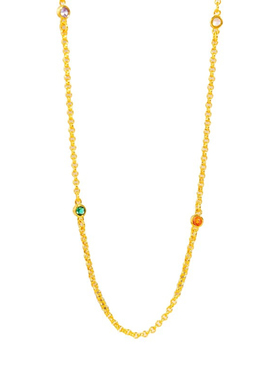 Mine Studio｜金店同款彩色水晶项链女2025新款小众高级蛇骨链