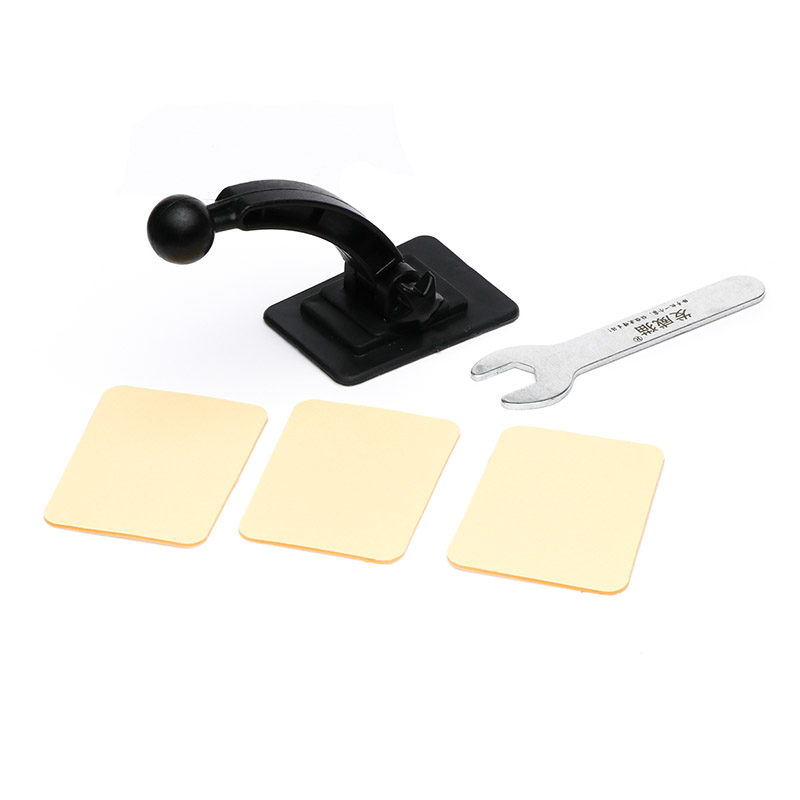 Extended base adhesive car phone holder