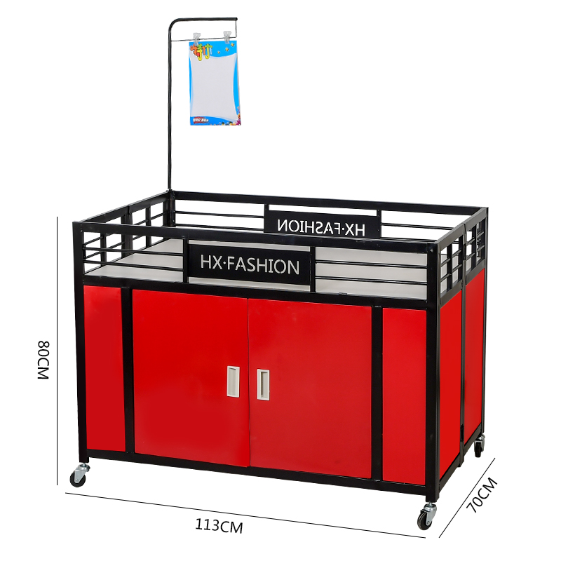 加厚超市促销台堆头展示架折叠花车甩货车商场促销车摆摊车货架 - 图3