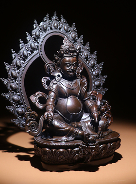 黄财神摆件铜藏传密宗招财赞巴拉