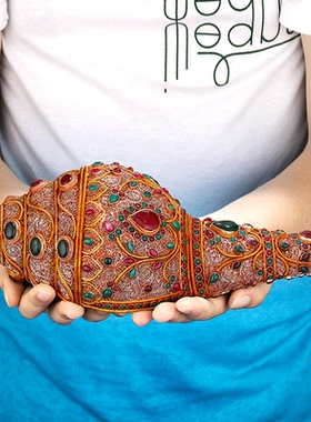 尼泊尔纯手工海螺大号供养法器