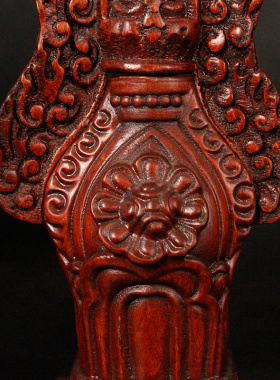 藏式酥油花实木朵玛食子纯手工雕刻八供礼佛家用佛堂礼品摆件