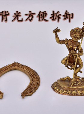 藏式铜鎏金作明佛母家居佛像摆件